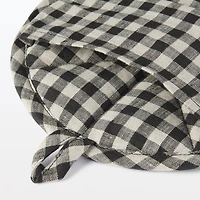 Plain Weave Linen Pot Holder & Trivet - Gingham Check