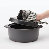 Plain Weave Linen Pot Holder & Trivet - Gingham Check