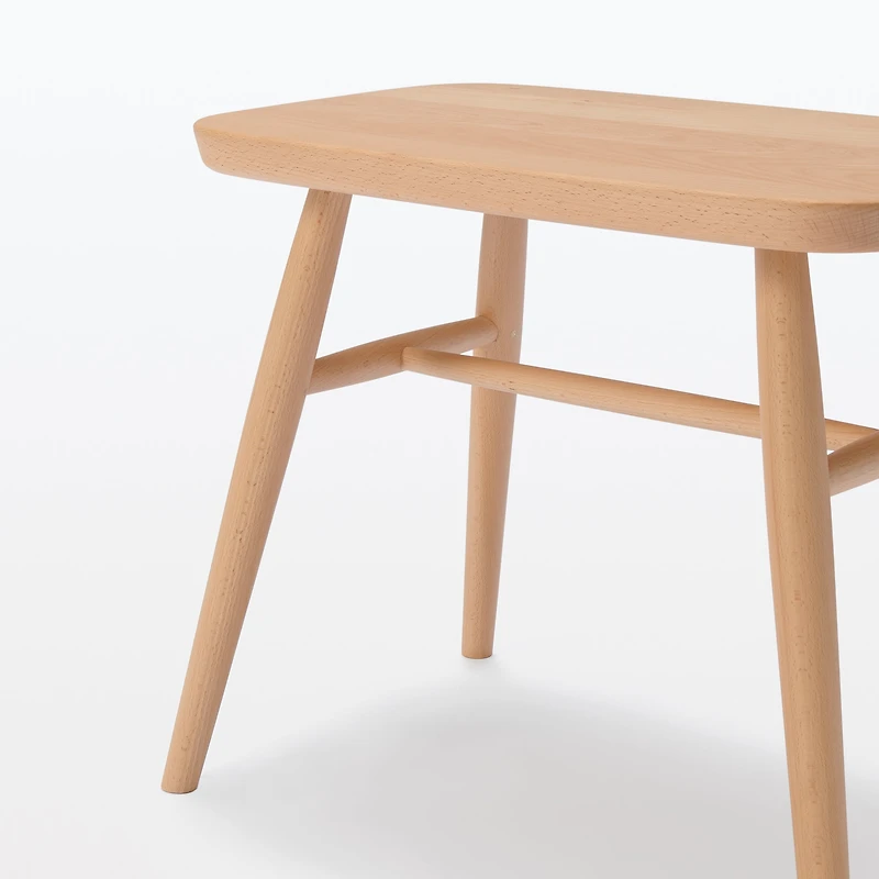 Beech Wood Stool with Round Legs