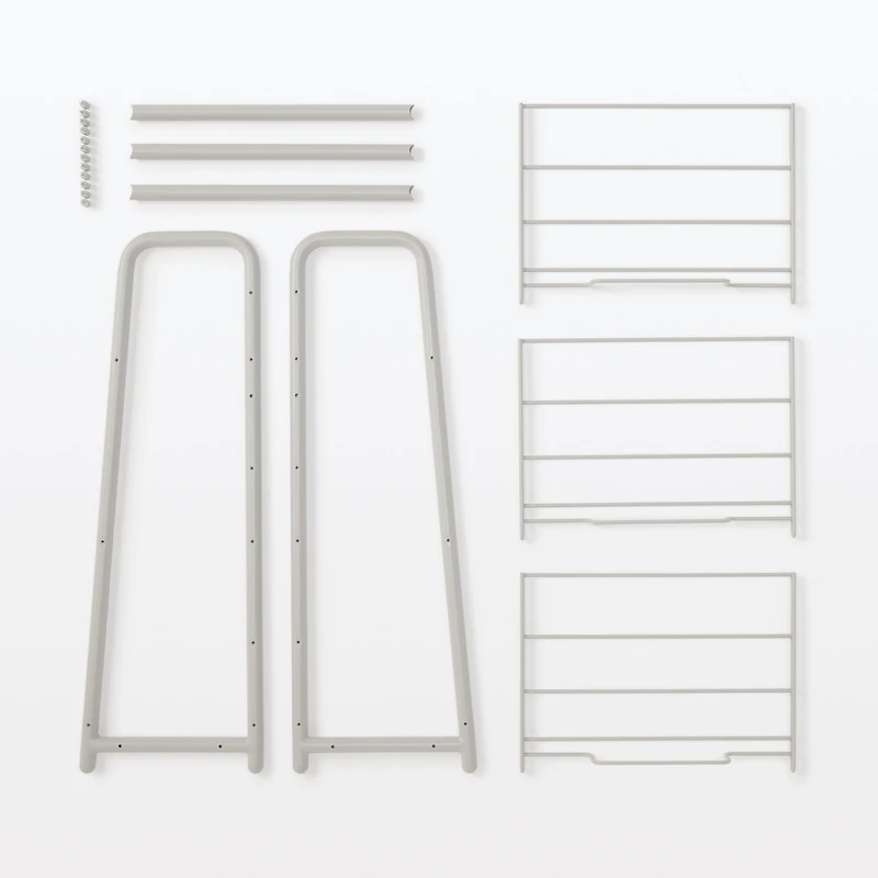 Steel Pipe Storage Rack - Warm Grey