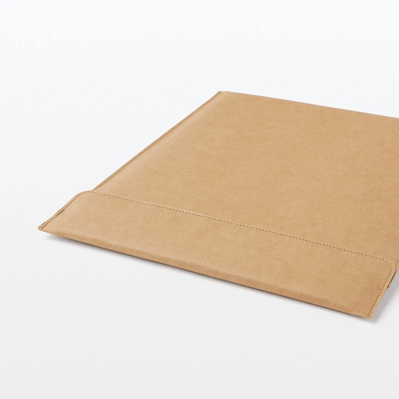 Jeans' Back Patch Laptop Case - Brown