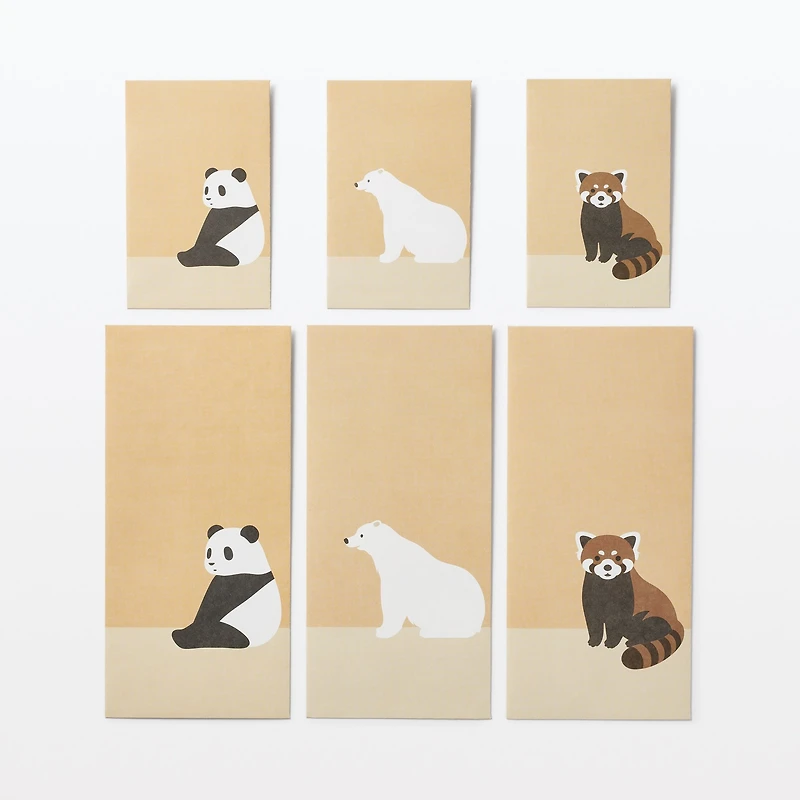 Bamboo Paper Petit Envelope - Large - Giant Panda (3 Pack)