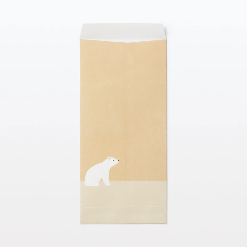 Bamboo Paper Petit Envelope - Large - Polar Bear (3 Pack)