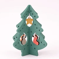 Colour MDF Christmas Tree - Green - Small