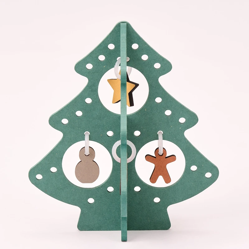 Colour MDF Christmas Tree - Green - Small