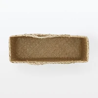 Seagrass Herringbone Basket with Handle - Large (W36 x D12.5 x H24 cm)