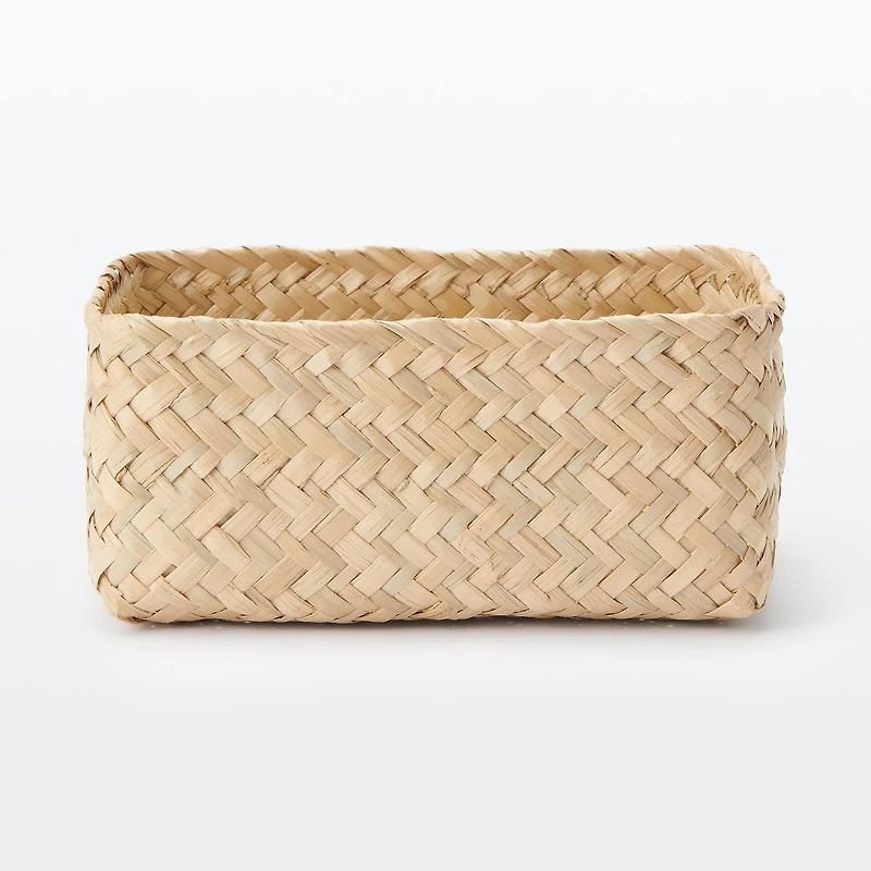 Seagrass Organizer Herringbone Rectangular Basket