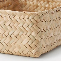 Seagrass Organizer Herringbone Rectangular Basket
