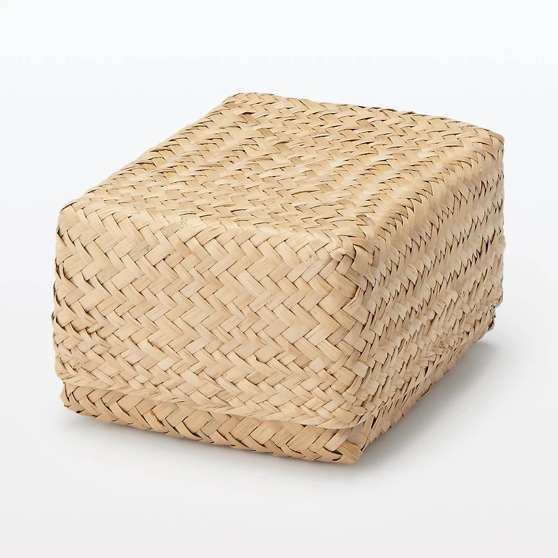 Seagrass Organizer Herringbone Rectangular Basket