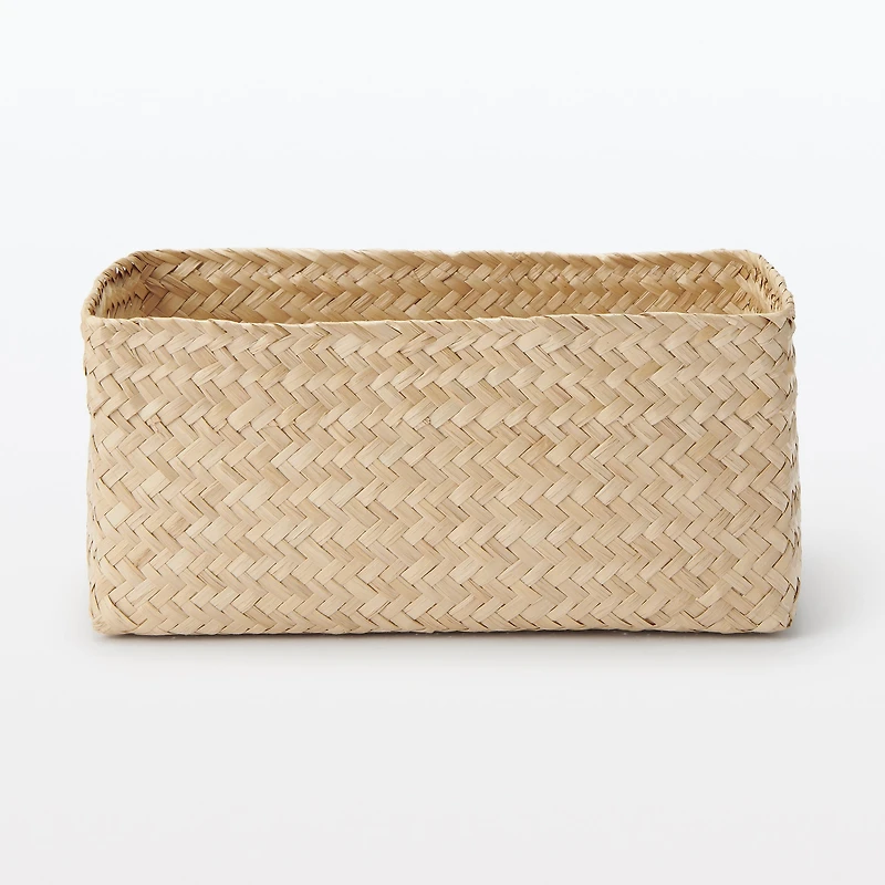 Seagrass Organizer Herringbone Rectangular Basket - Large (W15 x D25 x H12 cm)