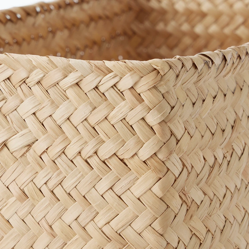Seagrass Organizer Herringbone Rectangular Basket - Large (W15 x D25 x H12 cm)