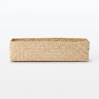 Seagrass Organizer Herringbone Rectangular Half Basket - Medium (W7.5 x D25 x H7 cm)