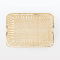 Bamboo Open Weave Basket with Handle - Large (W36 x D25.5 x H24 cm)