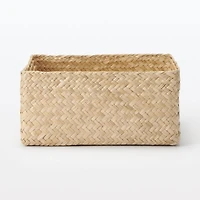 Seagrass Organiser Herringbone Square Basket (W25 x D25 x H12 cm)