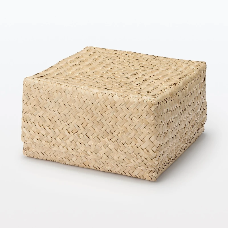 Seagrass Organiser Herringbone Square Basket (W25 x D25 x H12 cm)