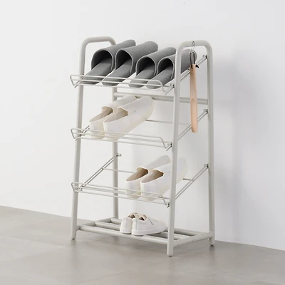 Steel Pipe Shoe Rack - Warm Grey