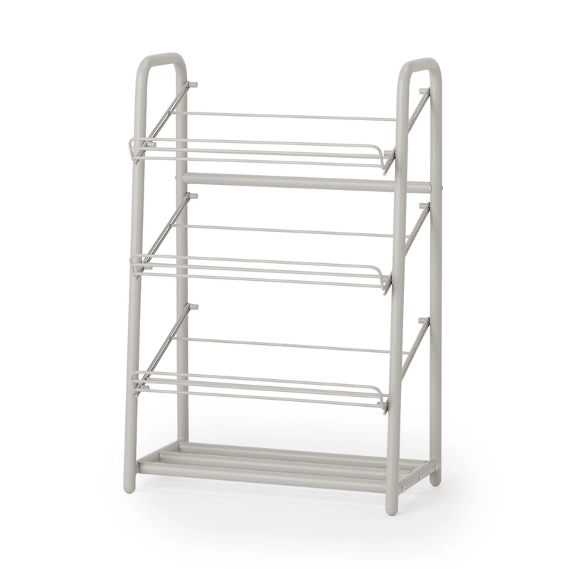 Steel Pipe Shoe Rack - Warm Grey
