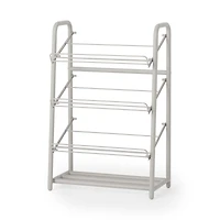 Steel Pipe Shoe Rack - Warm Grey
