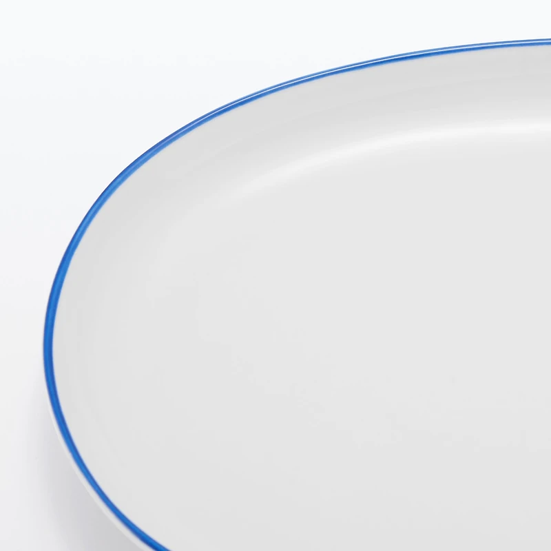 Everyday Tableware Oval Plate Small - Blue Stripe