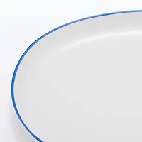 Everyday Tableware Oval Plate Small - Blue Stripe
