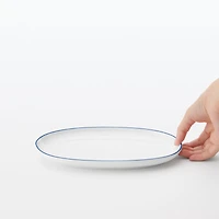 Everyday Tableware Oval Plate Small - Blue Stripe