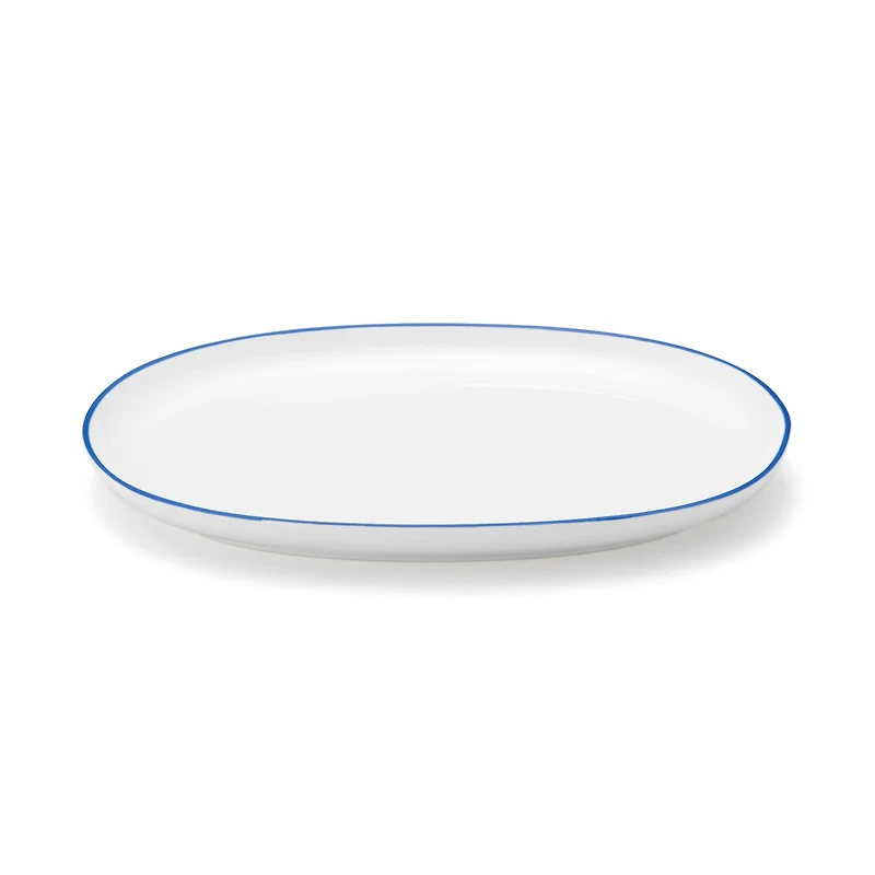 Everyday Tableware Oval Plate Small - Blue Stripe