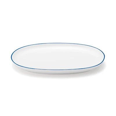 Everyday Tableware Oval Plate Small - Blue Stripe