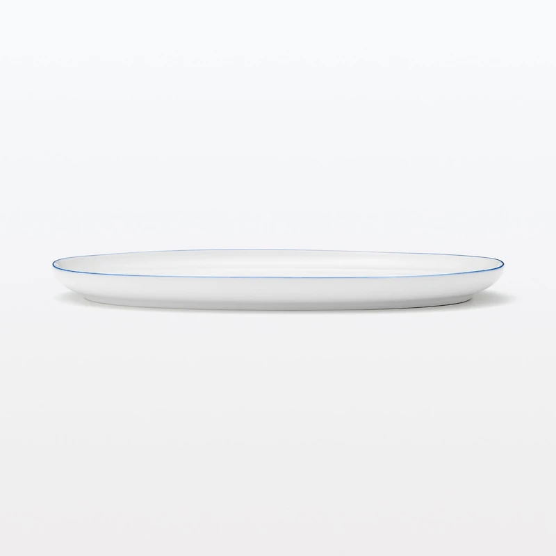 Everyday Tableware Oval Plate Large - Blue Stripe