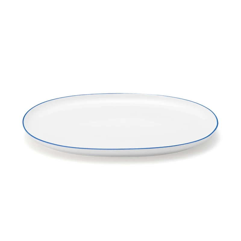 Everyday Tableware Oval Plate Large - Blue Stripe