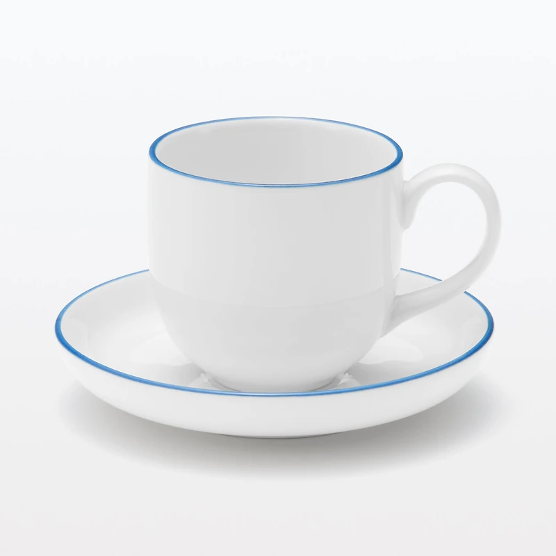 Everyday Tableware Demitasse Saucer - Blue Stripe
