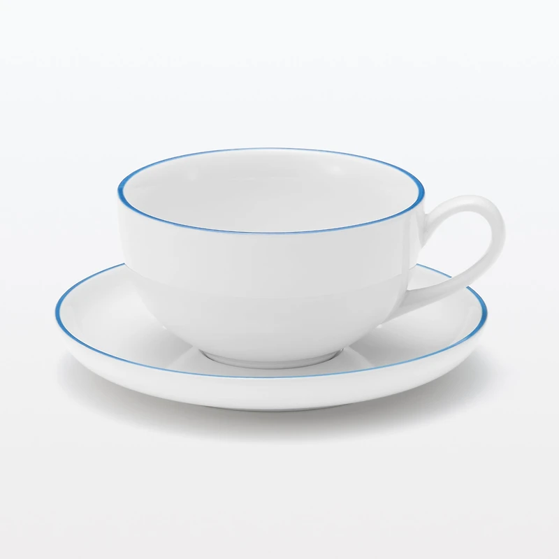 Everyday Tableware Tea Saucer - Blue Stripe