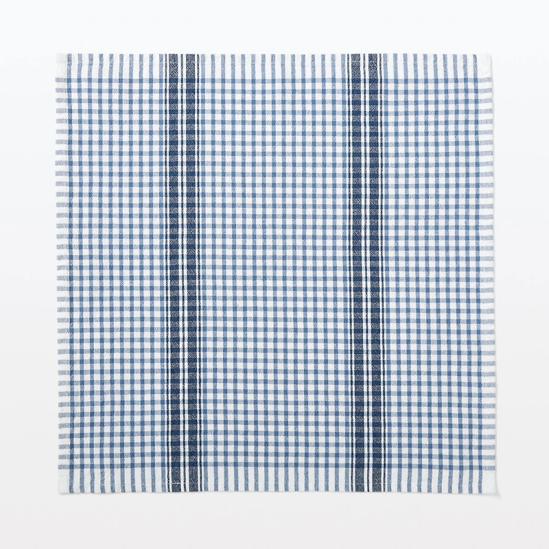 Indian Cotton Multipurpose Cloth - Blue Check