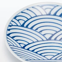 Hasami Ware Small Plate - Large Wave Pattern