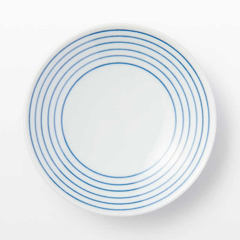 Hasami Ware Small Plate - Horizontal Stripes Pattern