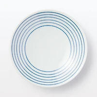 Hasami Ware Small Plate - Horizontal Stripes Pattern