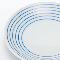 Hasami Ware Small Plate - Horizontal Stripes Pattern
