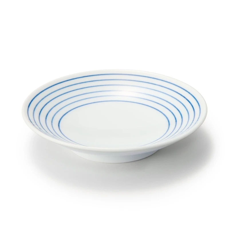 Hasami Ware Small Plate - Horizontal Stripes Pattern