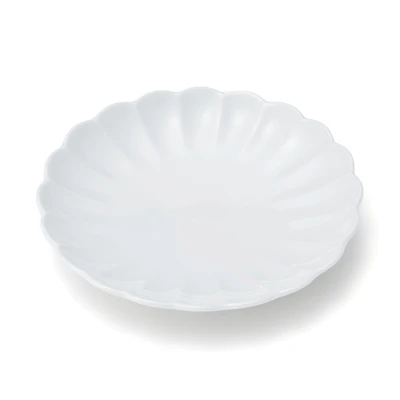 Hasami Ware Lucky Small Plate - Chrysanthemum - White