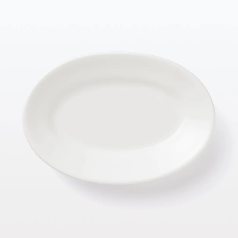 Porcelain Rimmed Oval Plate Small