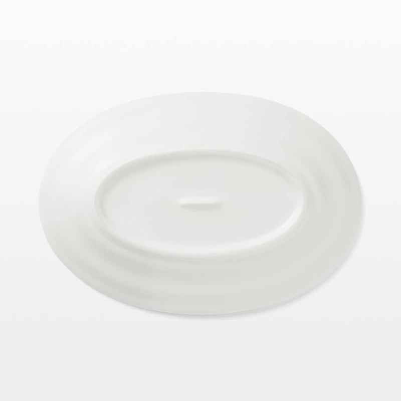 Porcelain Rimmed Oval Plate Small