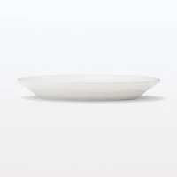 Porcelain Rimmed Oval Plate Large - White