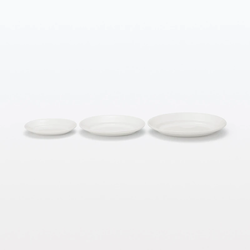 Porcelain Rimmed Oval Plate Large - White