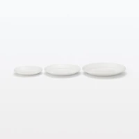 Porcelain Rimmed Oval Plate Large - White