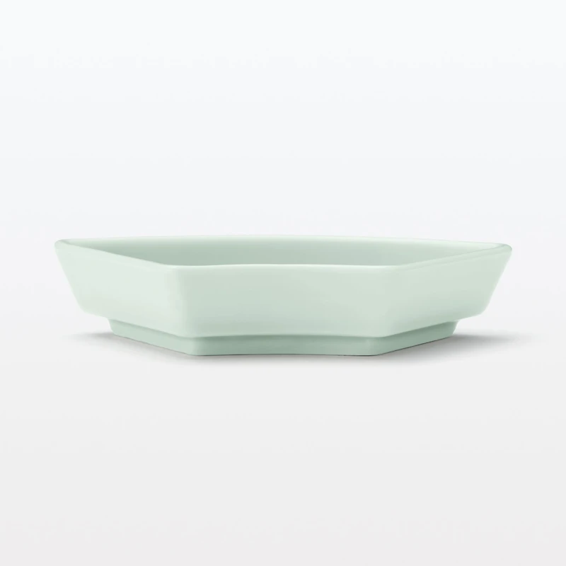 Hasami Ware Lucky Small Plate - Fan - Light Aqua