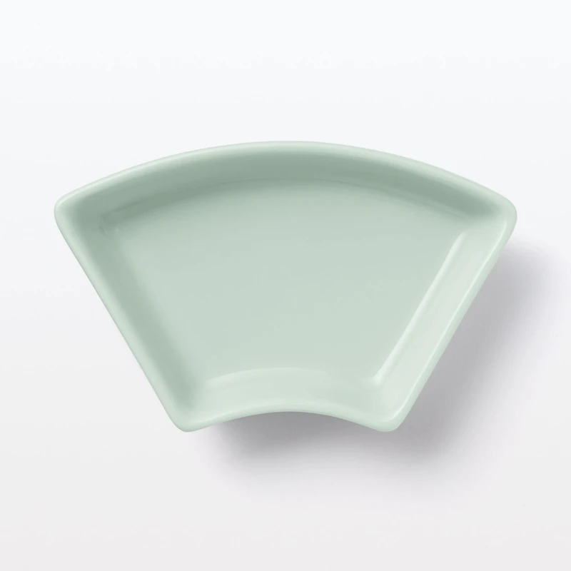 Hasami Ware Lucky Small Plate - Fan - Light Aqua