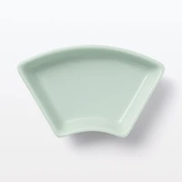 Hasami Ware Lucky Small Plate - Fan - Light Aqua