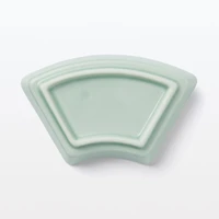 Hasami Ware Lucky Small Plate - Fan - Light Aqua