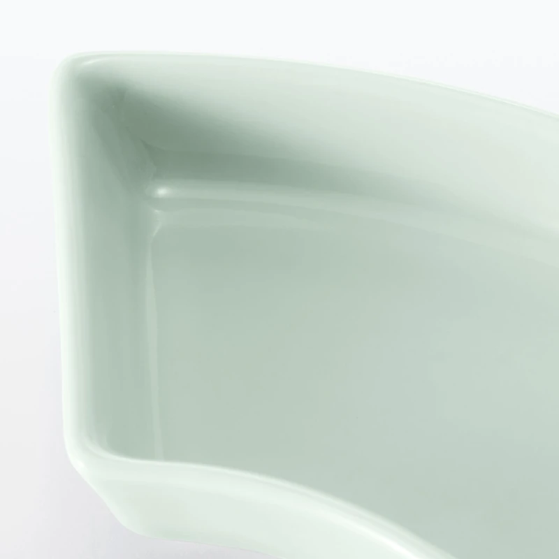 Hasami Ware Lucky Small Plate - Fan - Light Aqua