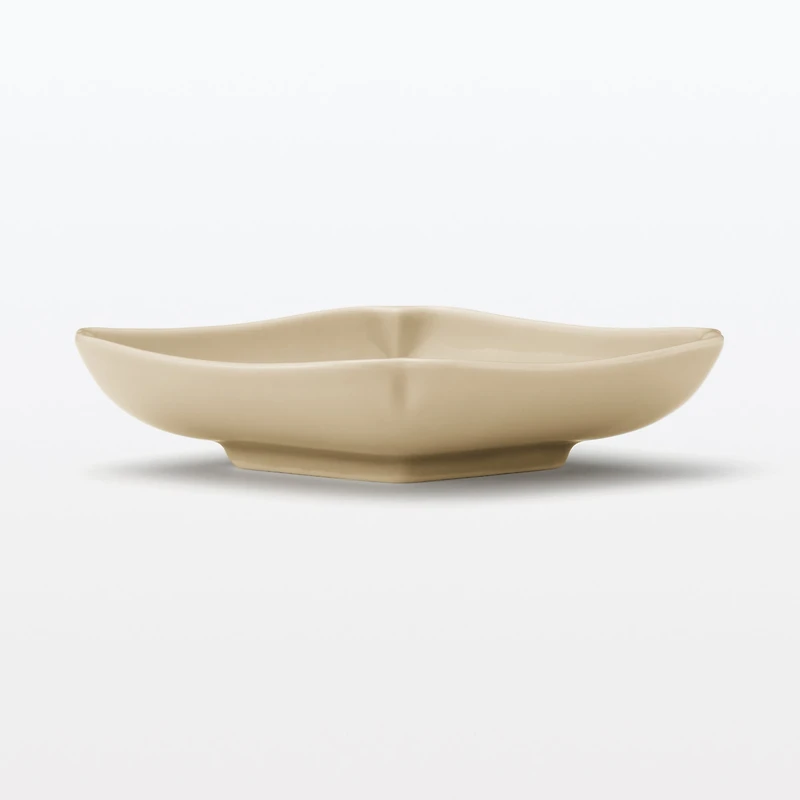 Hasami Ware Lucky Small Plate - Diamond - Steamed Chestnut