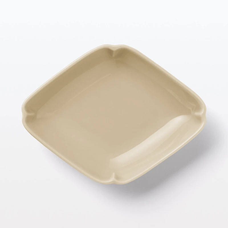 Hasami Ware Lucky Small Plate - Diamond - Steamed Chestnut